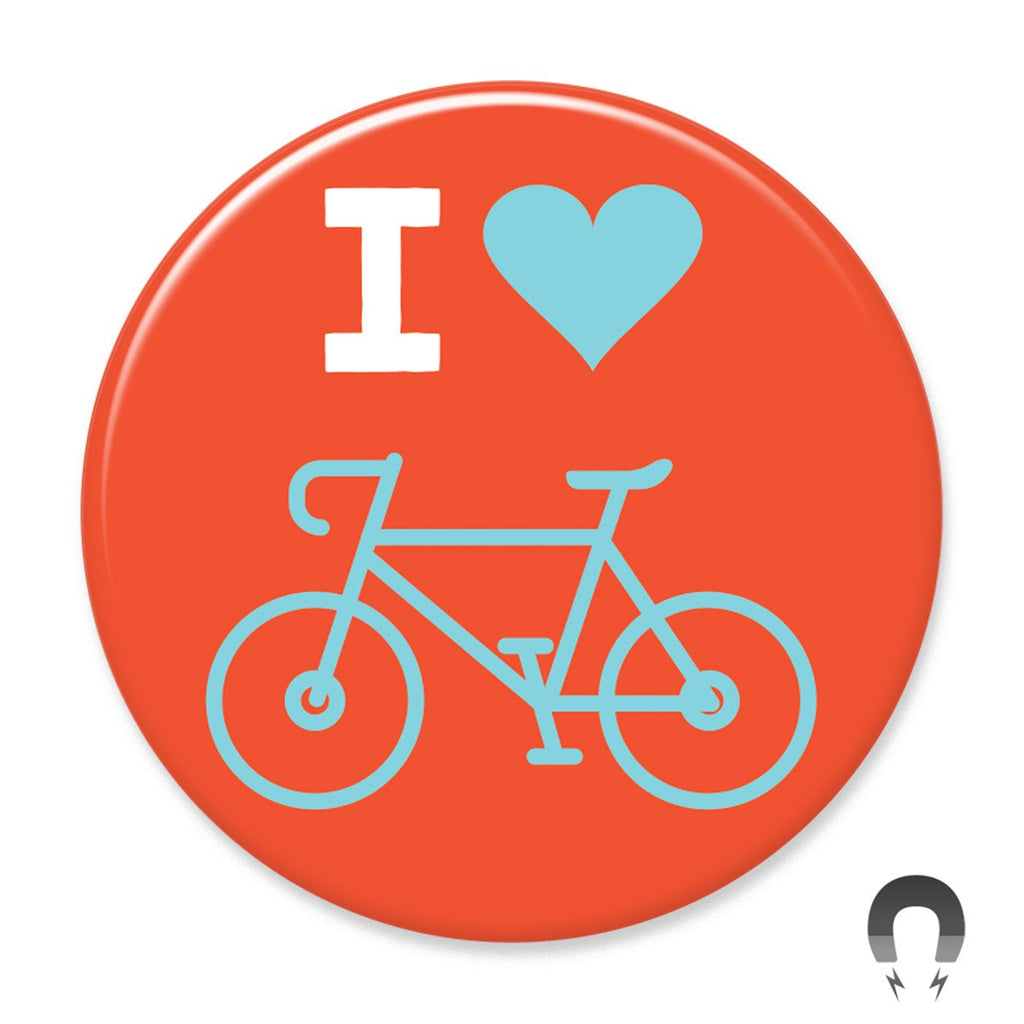 I Heart Bikes Big Magnet by Crossroads Creative.