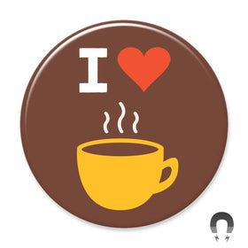I Heart Coffee Brown Big Magnet by Crossroads Creative