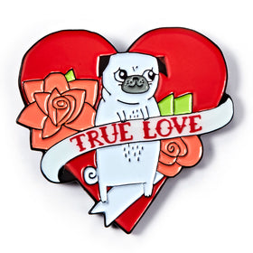 True Love Pug Enamel Pin