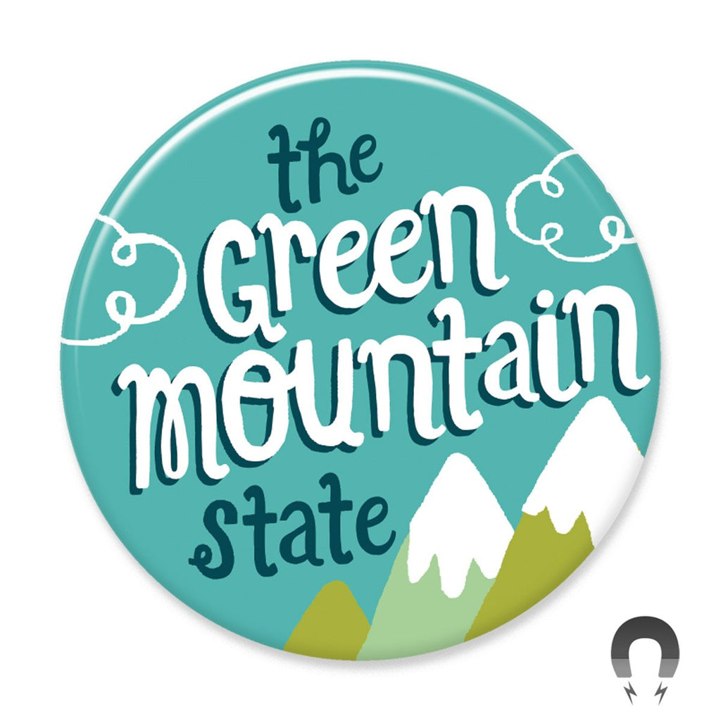 Vermont Green Mountain State Big Magnet by Allison Cole.