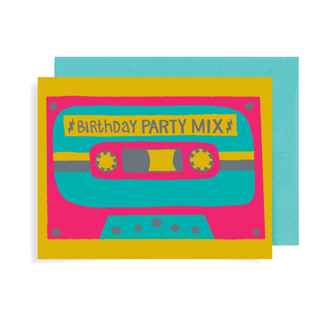 Birthday Party Mix Tape A2 Card