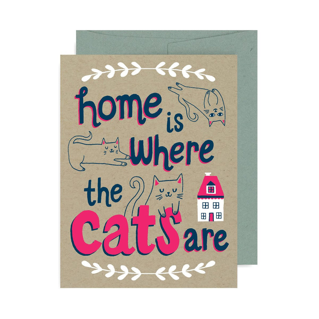Home Is Where The Cats Are A2 Card