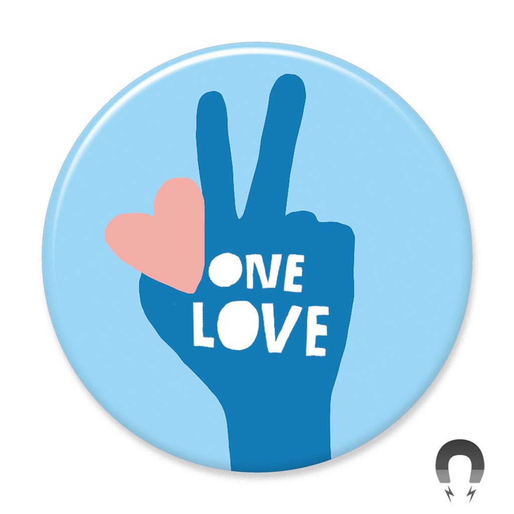One Love Peace Hand Big Magnet