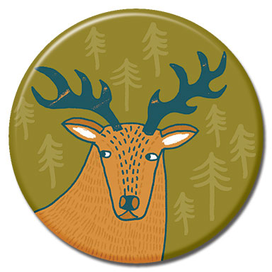 Sneaky Stag 1.25" Button