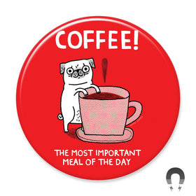 Coffee Pug Big Magnet