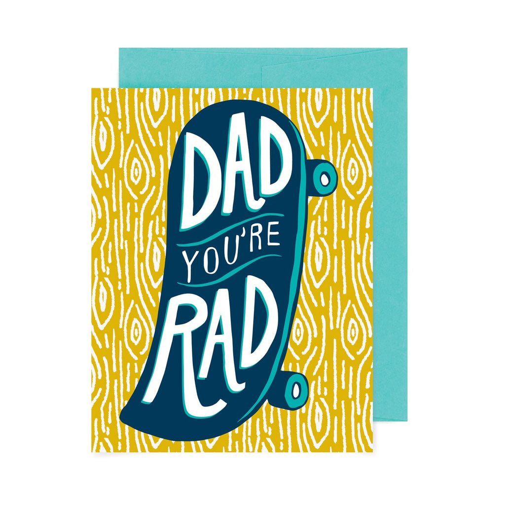 Dad You're Rad Skateboard A2 Card