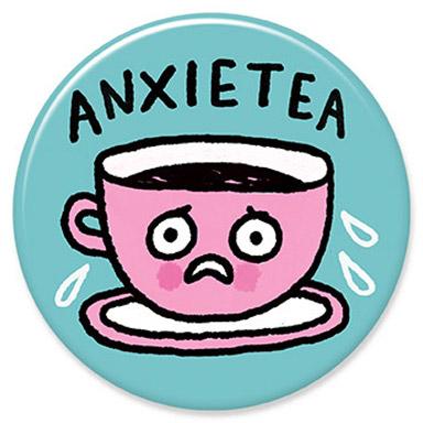 Anxietea Button by Gemma Correll