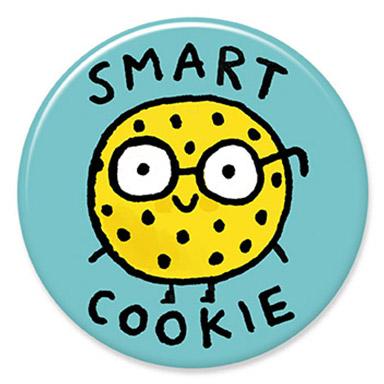 Smart Cookie Button by Gemma Correll