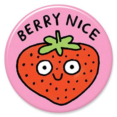 Berry Nice Button by Gemma Correll