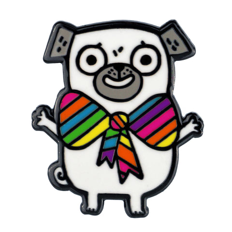 Pride Pug Enamel Pin