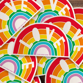 Love Rainbow Big  Sticker