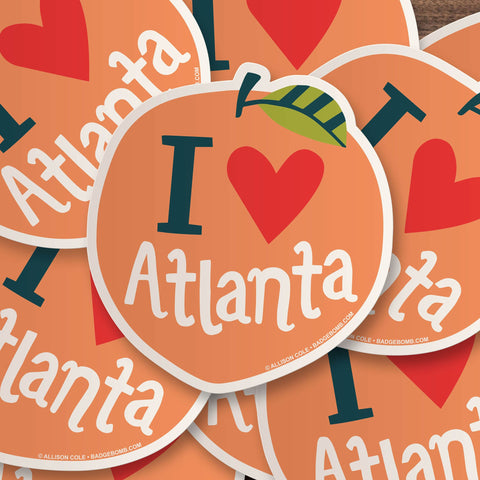 Atlanta Peach Big Sticker