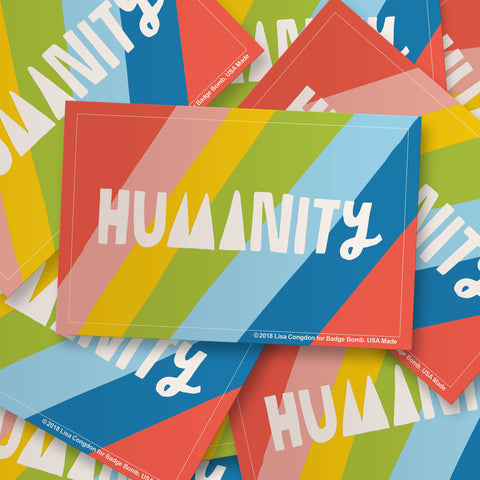 Humanity Rainbow Sticker