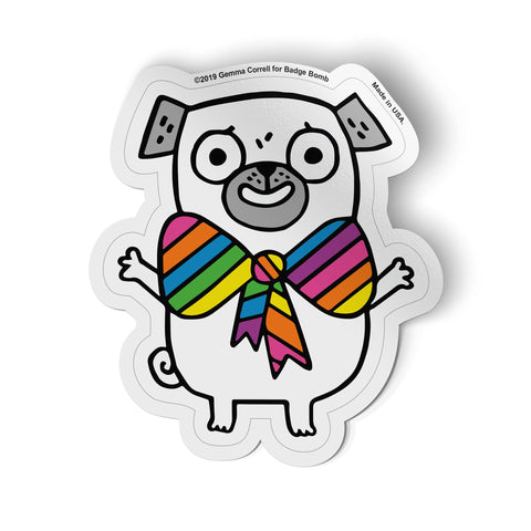 Pride Pug Big Sticker