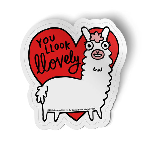 Llovely Llama Big Sticker