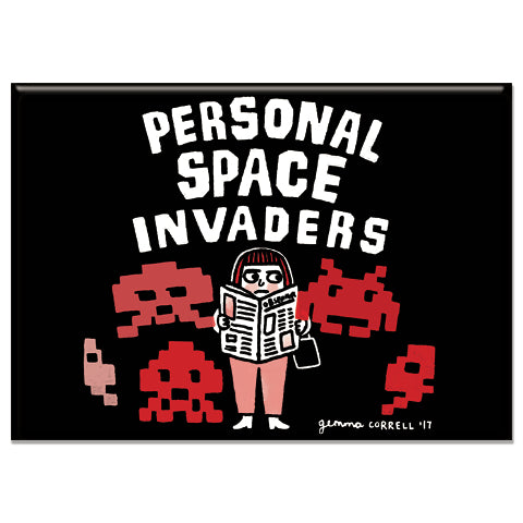 Personal Space Invaders Rectangle Magnet