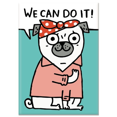 We Can Do It Rectangle Magnet by Gemma Correll