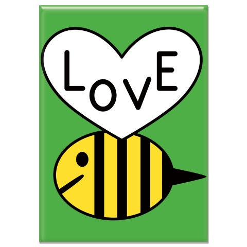 Love Bee Rectangle Magnet