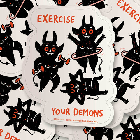 Exercise Your Demons Sticker by Gemma Correll