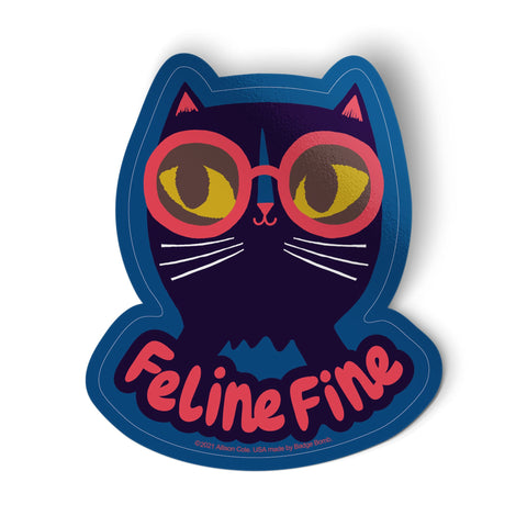Feline Fine Cat Sticker