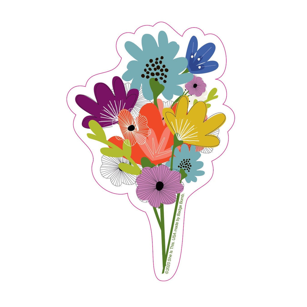 Bouquet Color in Bloom Sticker