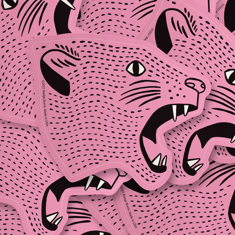 Pink Jaguar Sticker