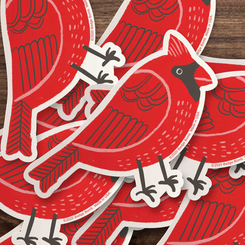 Cardinal Red Sticker