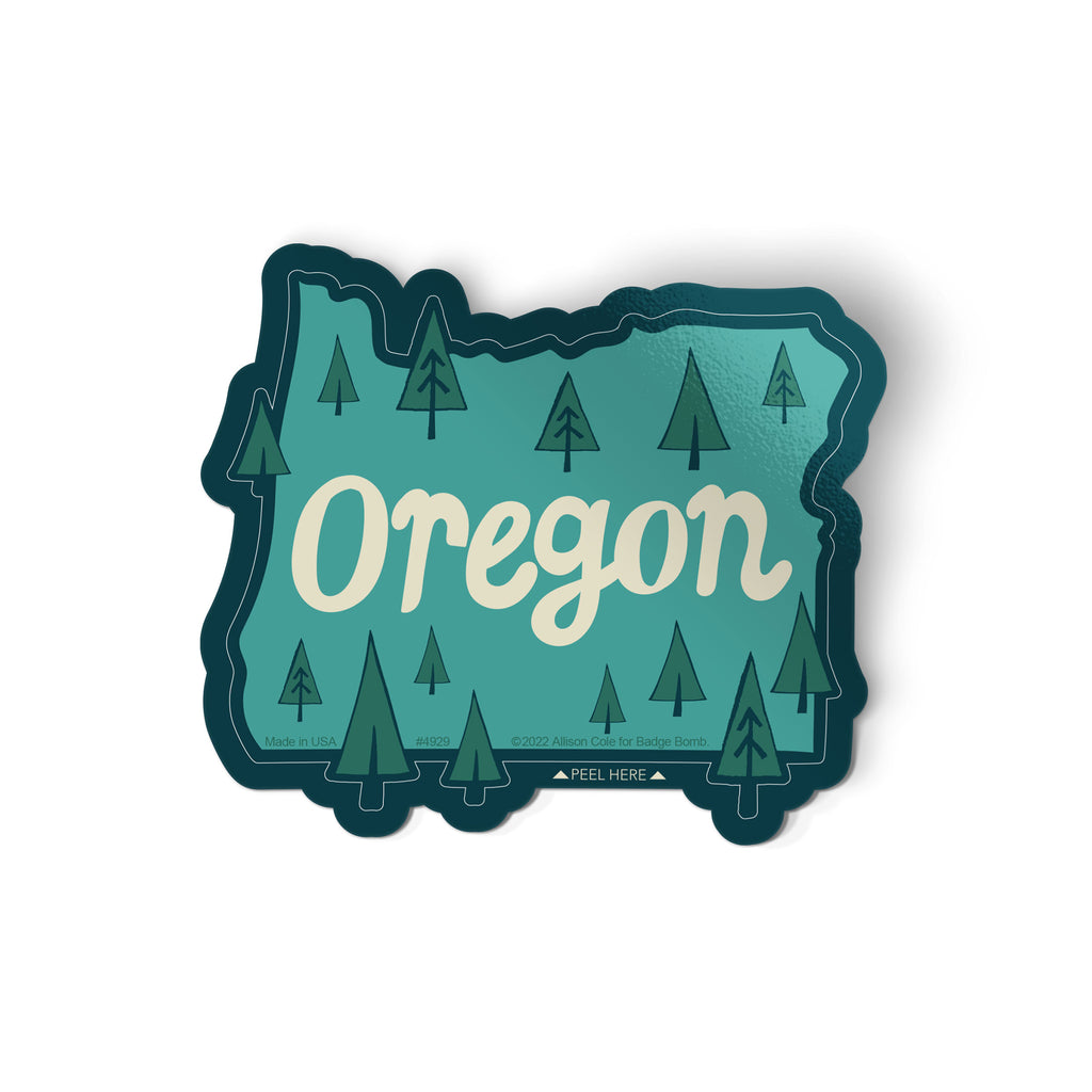 Oregon Trees Sticker