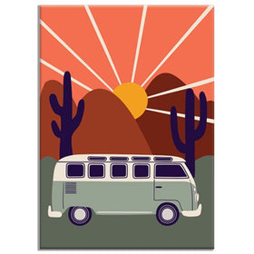 Van Life Sunrise Rectangle Magnet