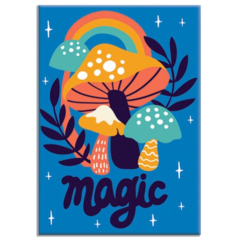 Magic Mushroom Rectangle Magnet