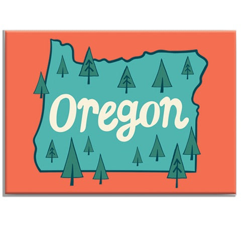 Oregon Trees Rectangle Magnet