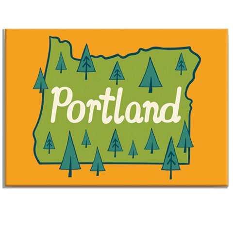 Portland Trees Rectangle Magnet