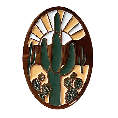 Saguaro Desert Sunrise Enamel Pin