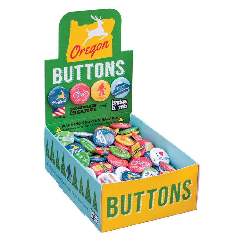 Portland Oregon Button Box by Badge Bomb – Badge Bomb Wholesale