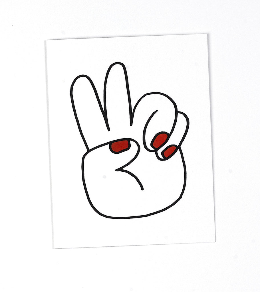 Peace Hands Greeting Card by Tuesday Bassen