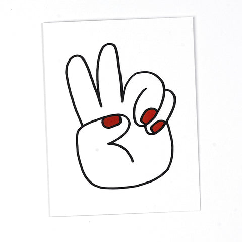 Peace Hands Greeting Card by Tuesday Bassen