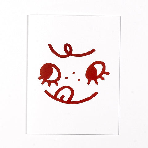 Tasty Face Greeting Card by Tuesday Bassen