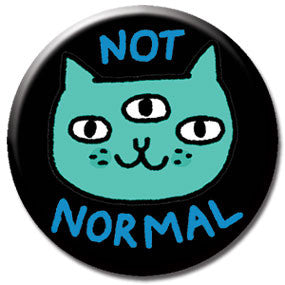 Not Normal Cat 1" Button by Gemma Correll