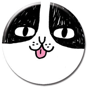Cat Face 1" Button by Gemma Correll