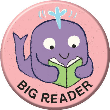 Big Reader Button. Buttons by Greg Pizzoli.