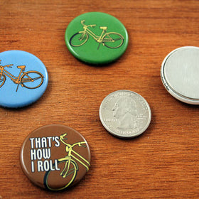 Bike Magnets with Quarter for scale. 