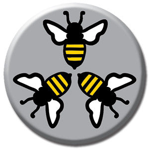 Three Bees 1" Button by Seltzer Goods