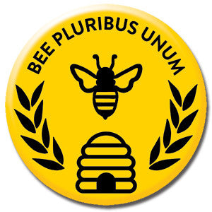 Bee Pluribus Unum 1" Button by Seltzer Goods
