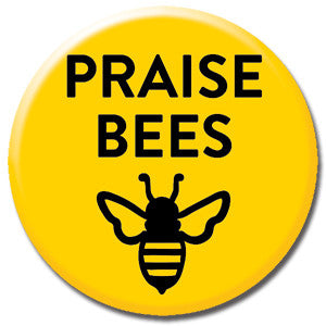 Praise Bees Yellow 1" Button by Seltzer Goods