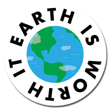 Earth Worth 1.25" Button