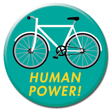 Human Power 1.25" Button