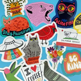 Look After Yourself Cat Big Sticker